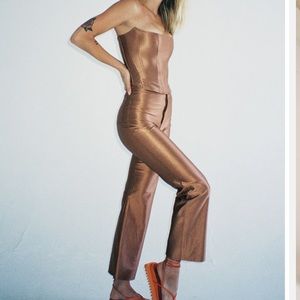 SOLD 💋💥🎸 REZEK studio corset top in copper size XS